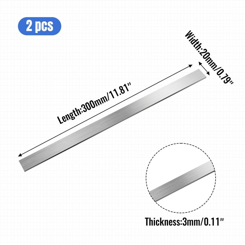 SUNKOO 304 Stainless Steel Flat Bar 2PCS, 1/8" Thick 25/32" Wide 12" Long, Brushed Finish, Durable Versatile Trim Strips, Easy to Shape for DIY, Kitchen, Home Repairs - Image 2